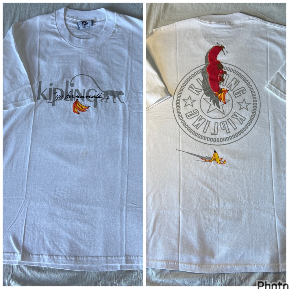 Kipling Go Bananas Lee Brand XL White T Shirt ref: Jungle Books USA Cotton NEW